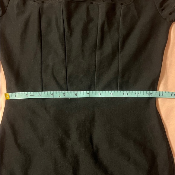 NWT Fashion Nova Come My Way Black Midi Dress Size M Sheer Sleeve Polka Dot - Picture 9 of 16